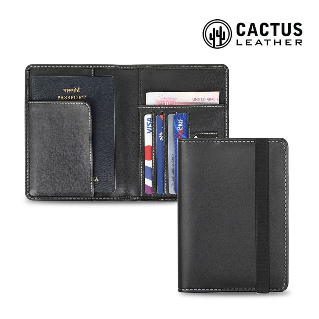 SILZ eco-neutral® Cactus Leather Passport Wallet