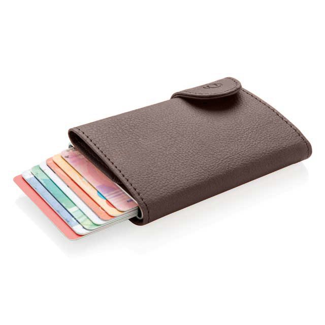 VATRA c-secure PU RFID Card Holder & Wallet Brown