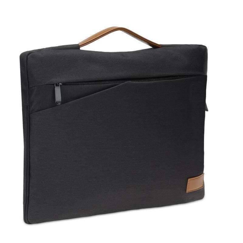 SALCEA - Santhome® 15" Laptop Sleeve - Black/Tan - Image 2