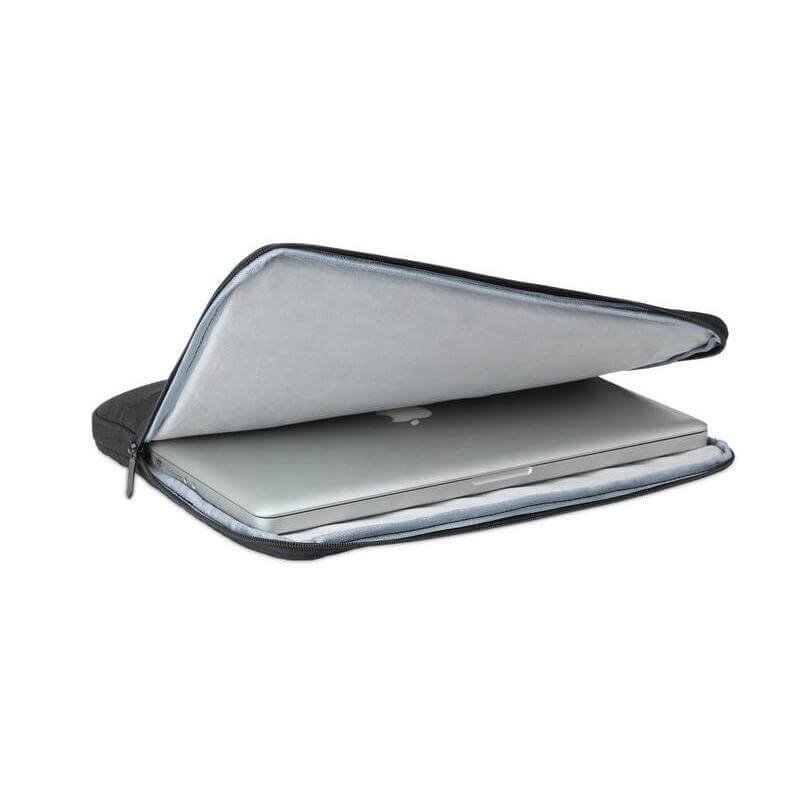 SALCEA - Santhome® 15" Laptop Sleeve - Black/Tan - Image 3