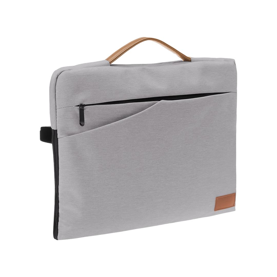 SALCEA - Santhome® 15" Laptop Sleeve - Grey/Tan - Image 3