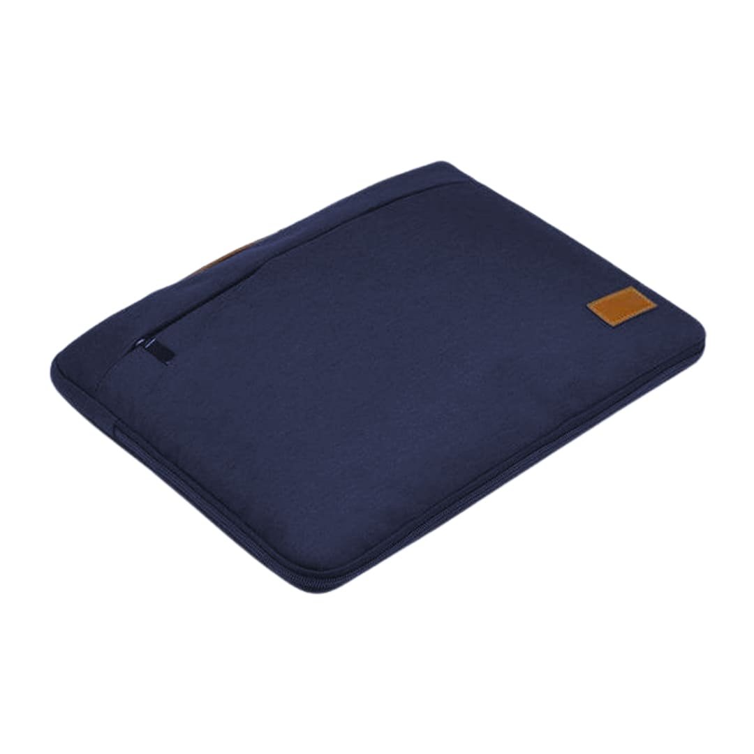 SALCEA - Santhome® 15" Laptop Sleeve - Navy Blue/Tan - Image 4