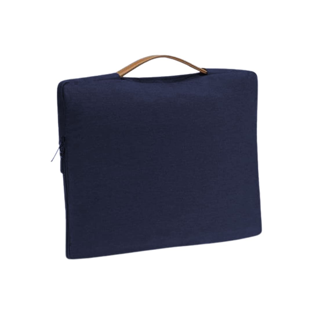 SALCEA - Santhome® 15" Laptop Sleeve - Navy Blue/Tan - Image 2