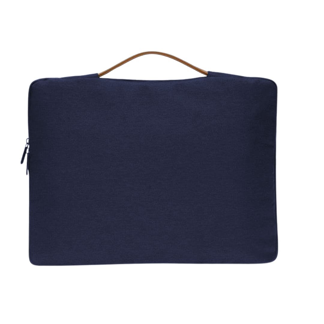 SALCEA - Santhome® 15" Laptop Sleeve - Navy Blue/Tan - Image 5