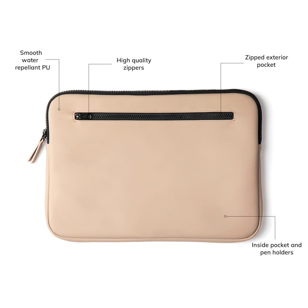 VINGA Baltimore Laptop Case 15" - Beige - Image 6