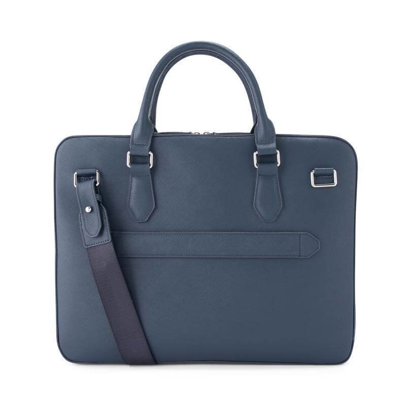 Cross Luxury Leather Briefcase - Navy Blue - Image 3