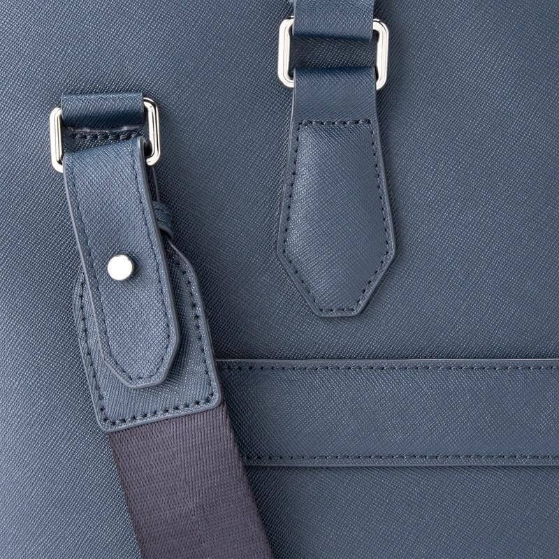 Cross Luxury Leather Briefcase - Navy Blue - Image 6