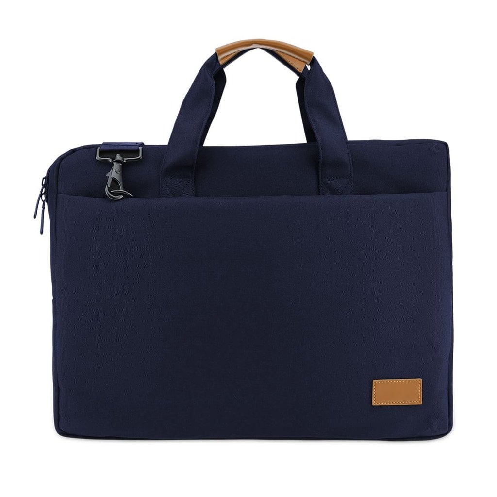 SLOTEN ® 15" Laptop Bag Navy Blue/Tan