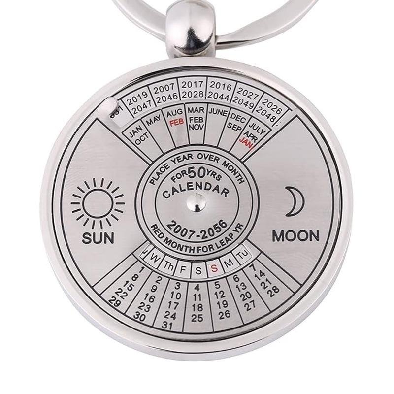 SLIGO - 50 Year Perpetual Calendar Keychain - Silver - Image 3