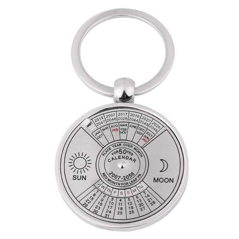 SLIGO - 50 Year Perpetual Calendar Keychain - Silver - Image 2