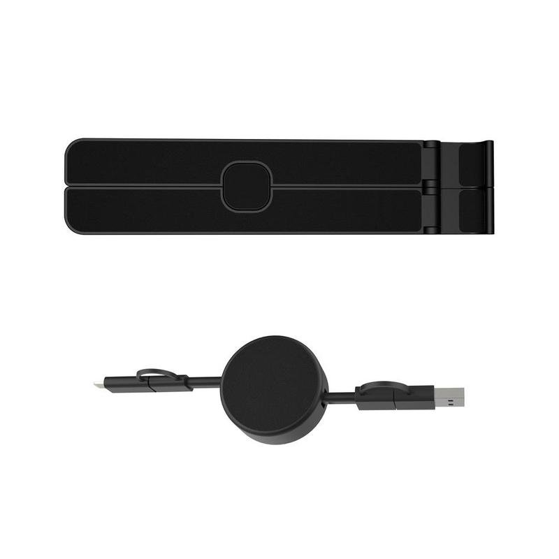 BRELA - @memorii Set of Recycled Laptop Stand and retractable cable - Black - Image 4