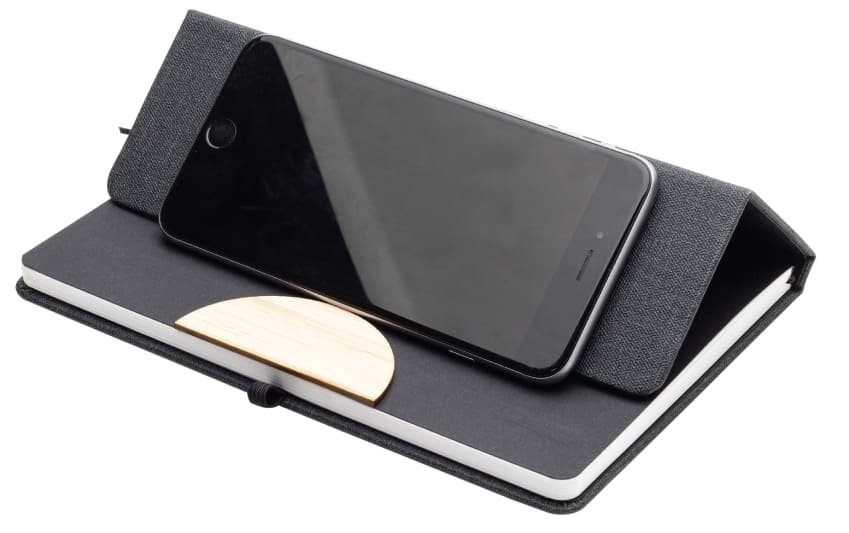 STADE - A5 Hard Cover Notebook with Folding Phone Stand - Image 2