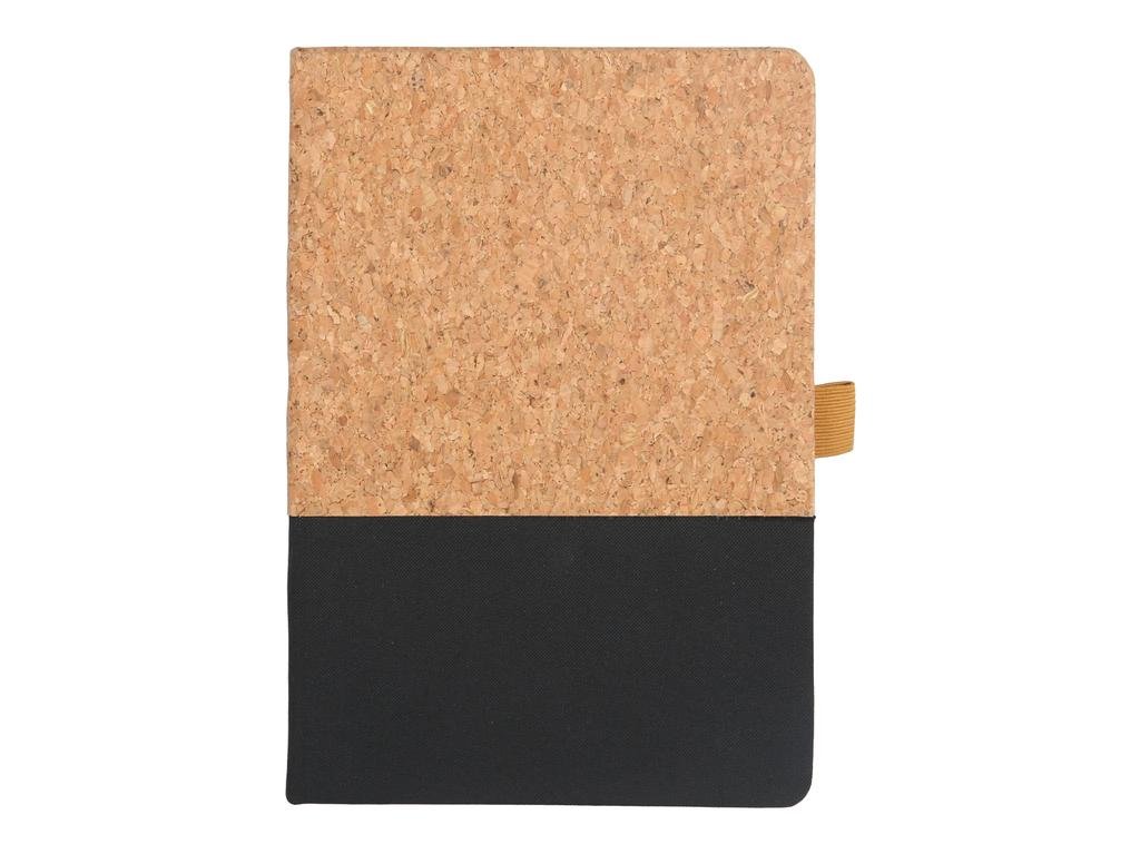 BORSA - eco-neutral A5 Cork Fabric Hard Cover Notebook and Pen Set - Black - Image 3
