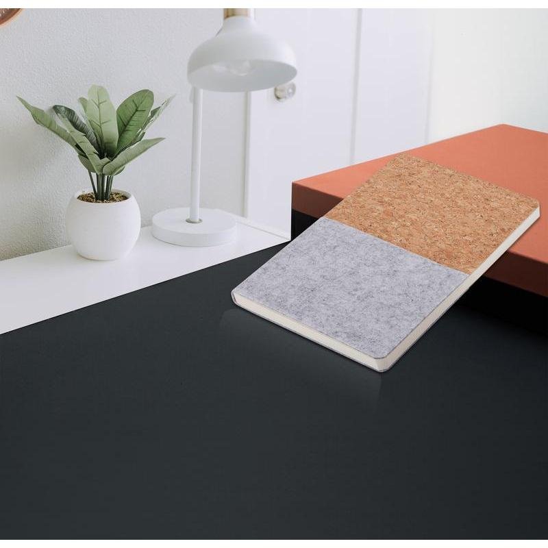 TROSA - eco-neutral Recycled Felt & Cork Soft Cover Notebook - Image 2