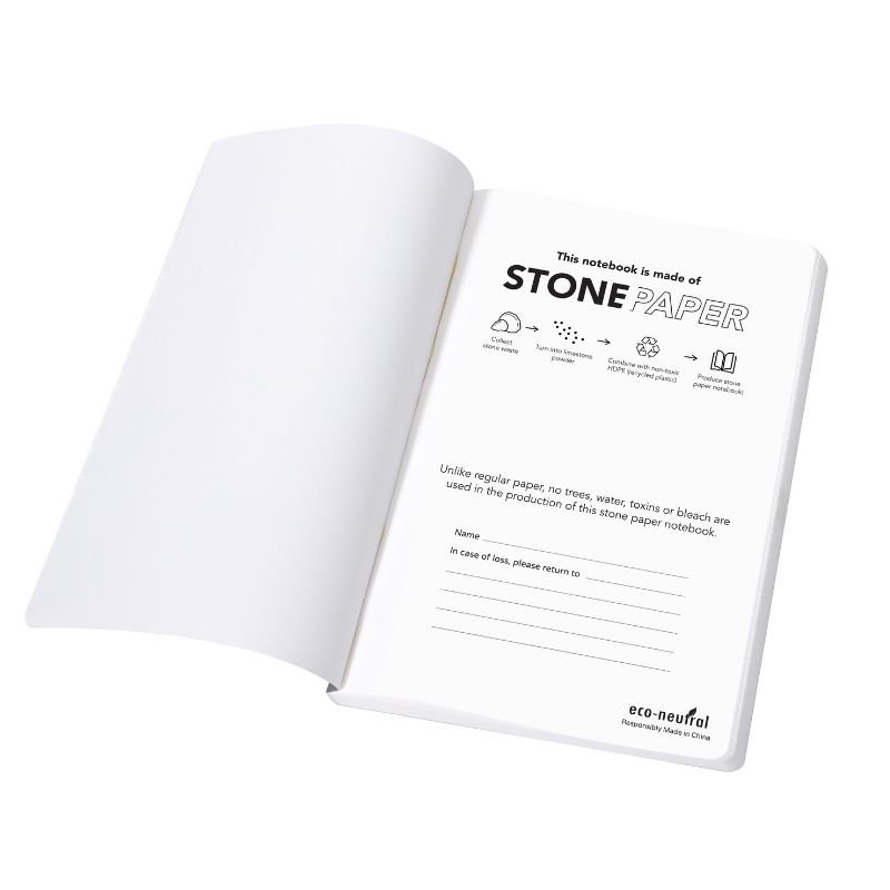 NEYA - eco-neutral Stone Paper Tree-Free Notebook - White - Image 3