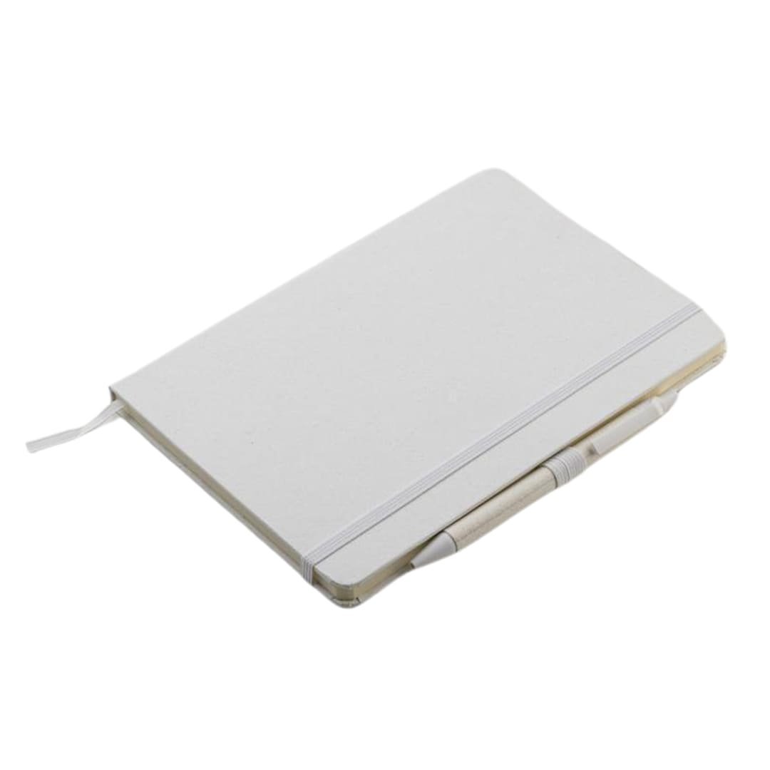 ABULA - eco-neutral® A5 Hard Cover Notebook & Pen Set - Corn Paper - Image 2