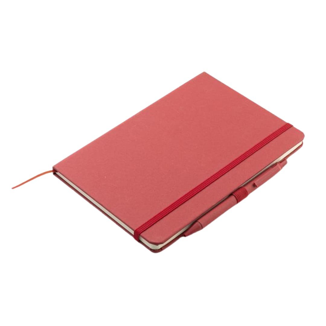 ABULA - eco-neutral® A5 Hard Cover Notebook & Pen Set - Cherry Paper - Image 2