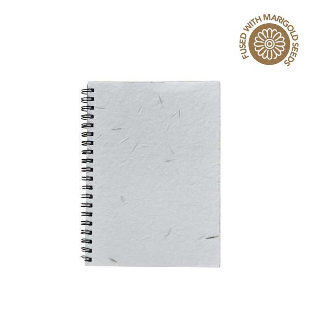LUGO eco-neutral® B6 Soft Cover Handmade Seed Paper Spiral Notebook