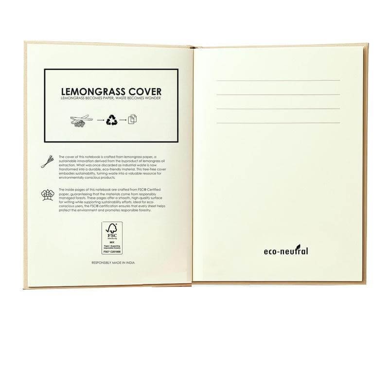SALA - eco-neutral Lemongrass Cover A5 Notebook - Image 2