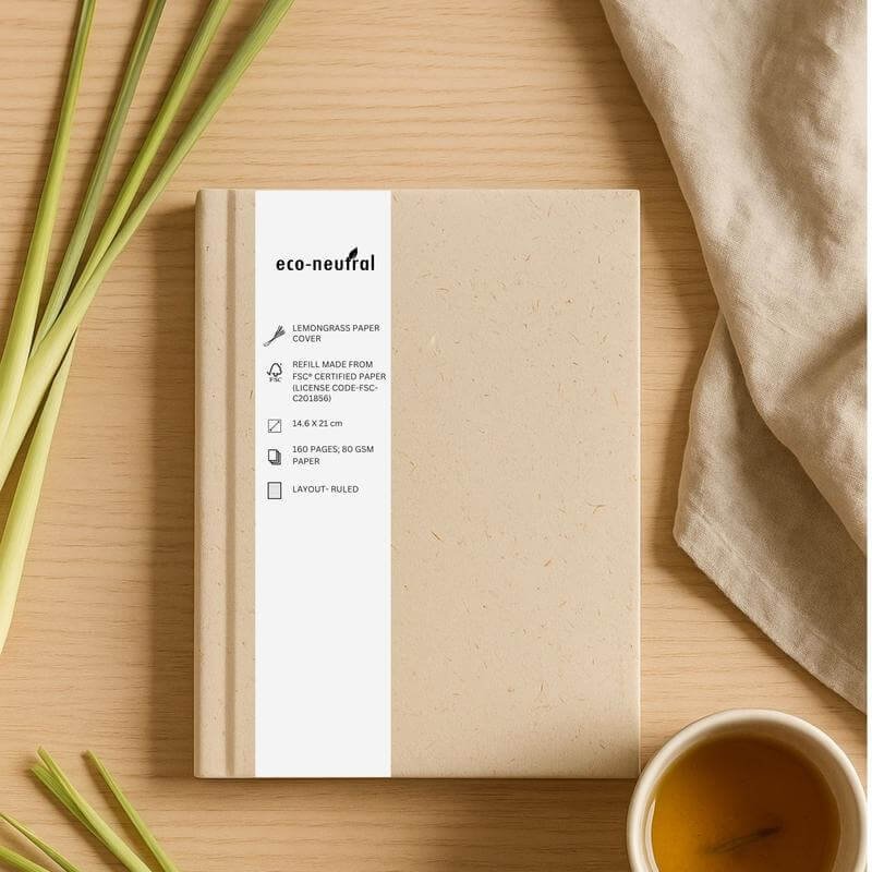SALA - eco-neutral Lemongrass Cover A5 Notebook - Image 3