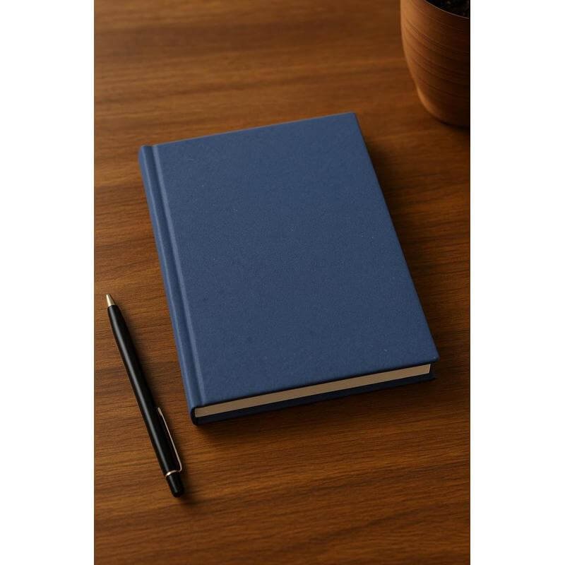 DALI - eco-neutral Denim Paper Cover A5 Notebook - Image 2