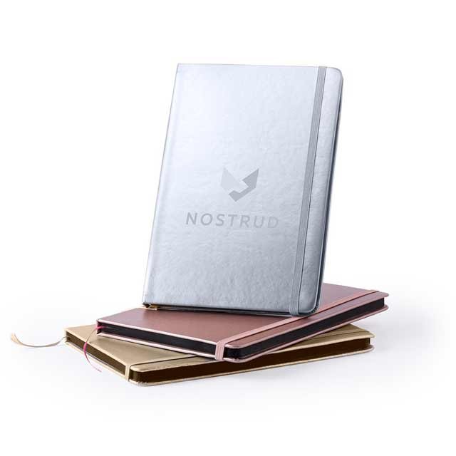 PU A5 Notepad In Metallic Silver Color - Image 2