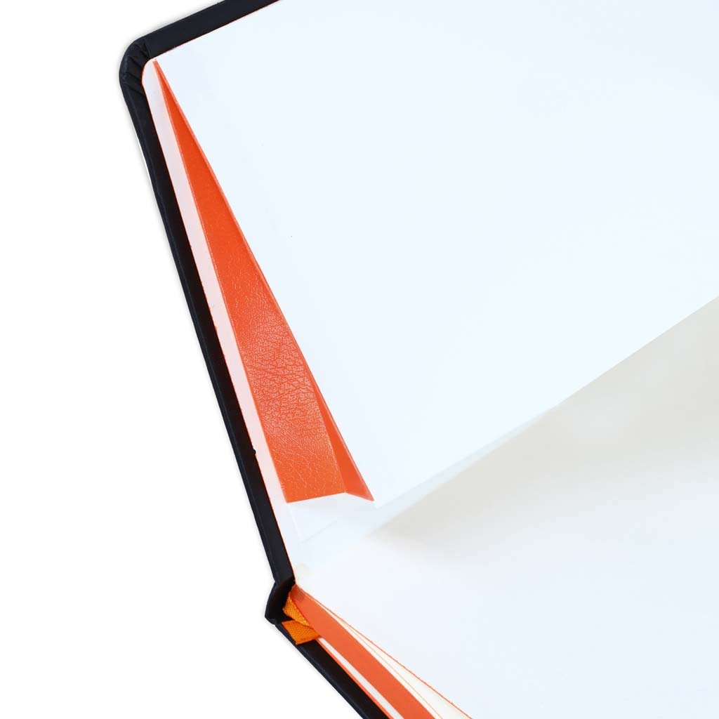 SUKH - SANTHOME A5 Hardcover Ruled Notebook Black-Orange - Image 4