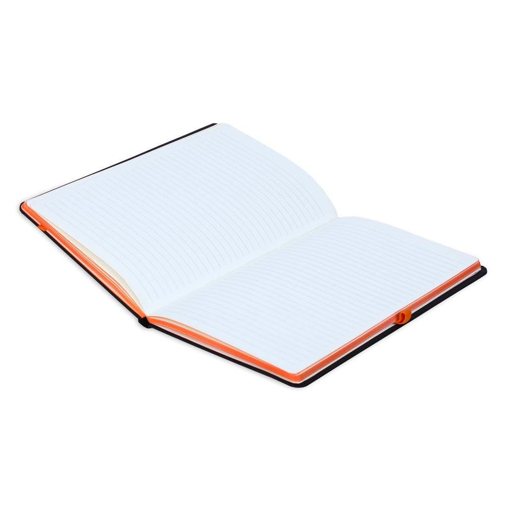 SUKH - SANTHOME A5 Hardcover Ruled Notebook Black-Orange - Image 5