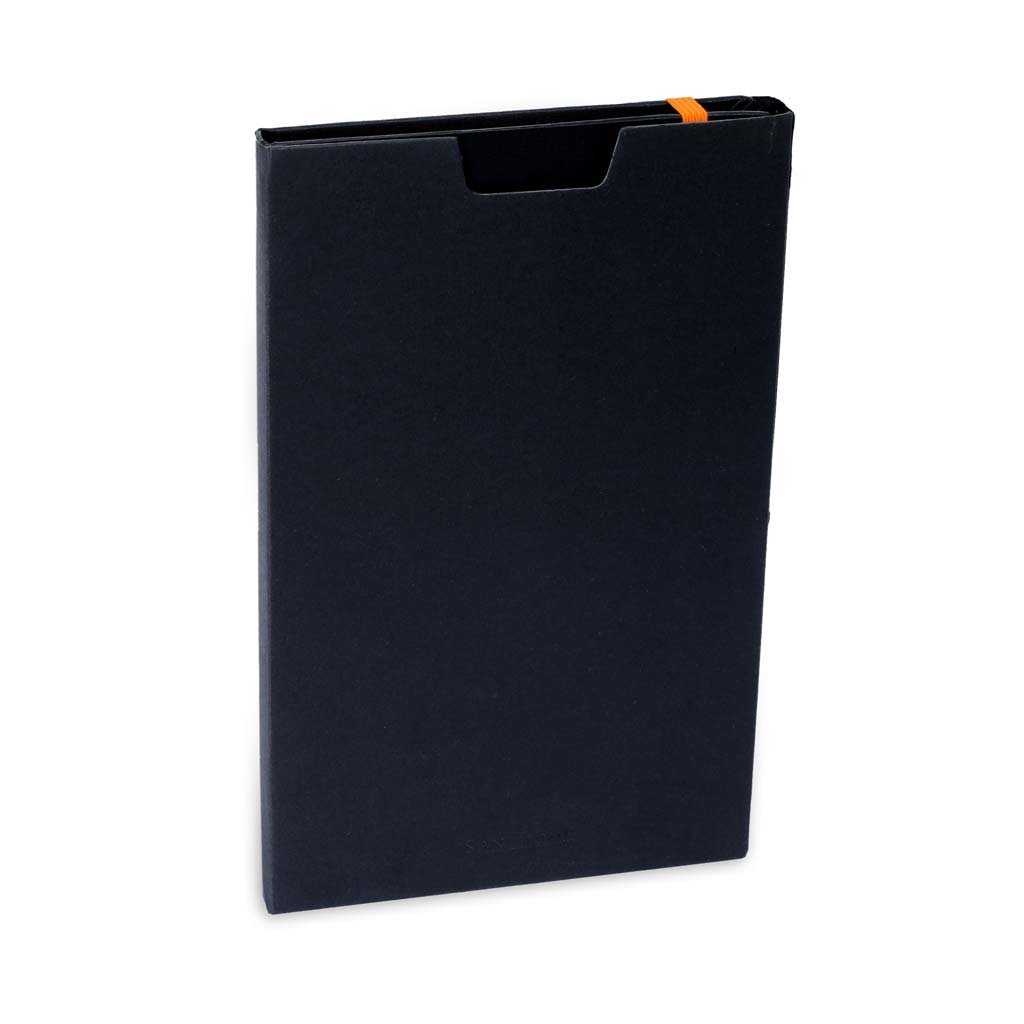 SUKH - SANTHOME A5 Hardcover Ruled Notebook Black-Orange - Image 2