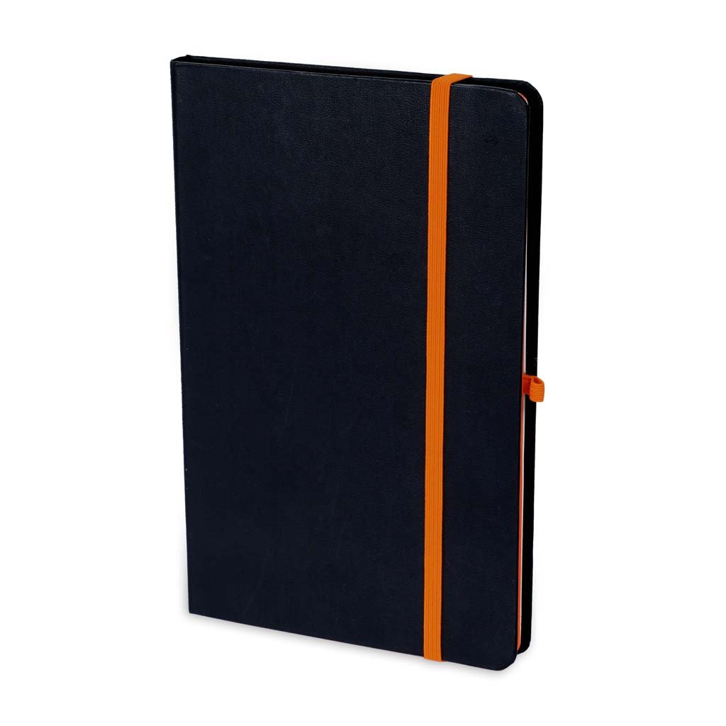 SUKH - SANTHOME A5 Hardcover Ruled Notebook Black-Orange - Image 3