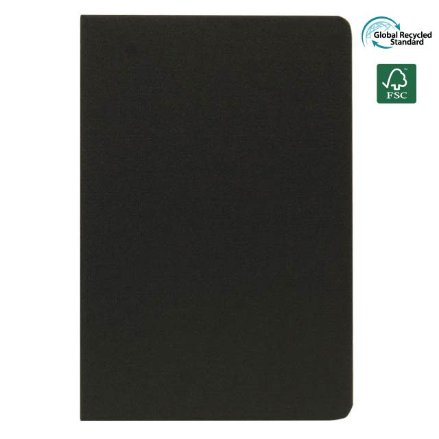 ORSHA A5 rPET & FSC Certified Notebook Black (Anti-Microbial)