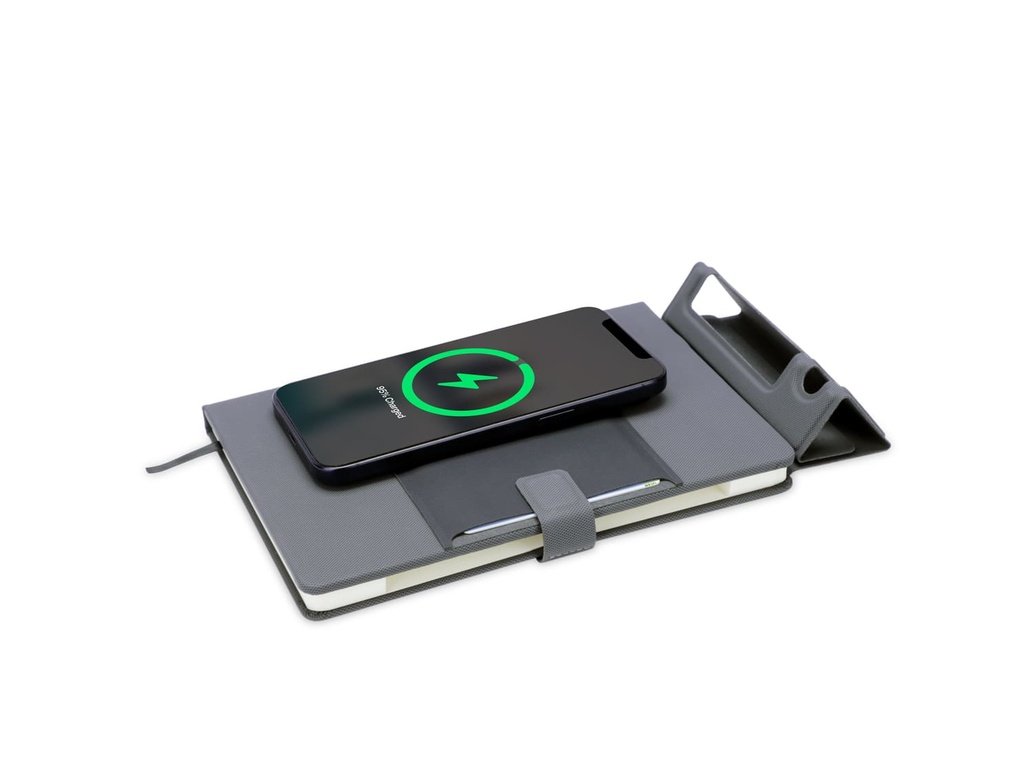 KAMEZ 15W Wireless Deluxe Notebook with Phone Stand