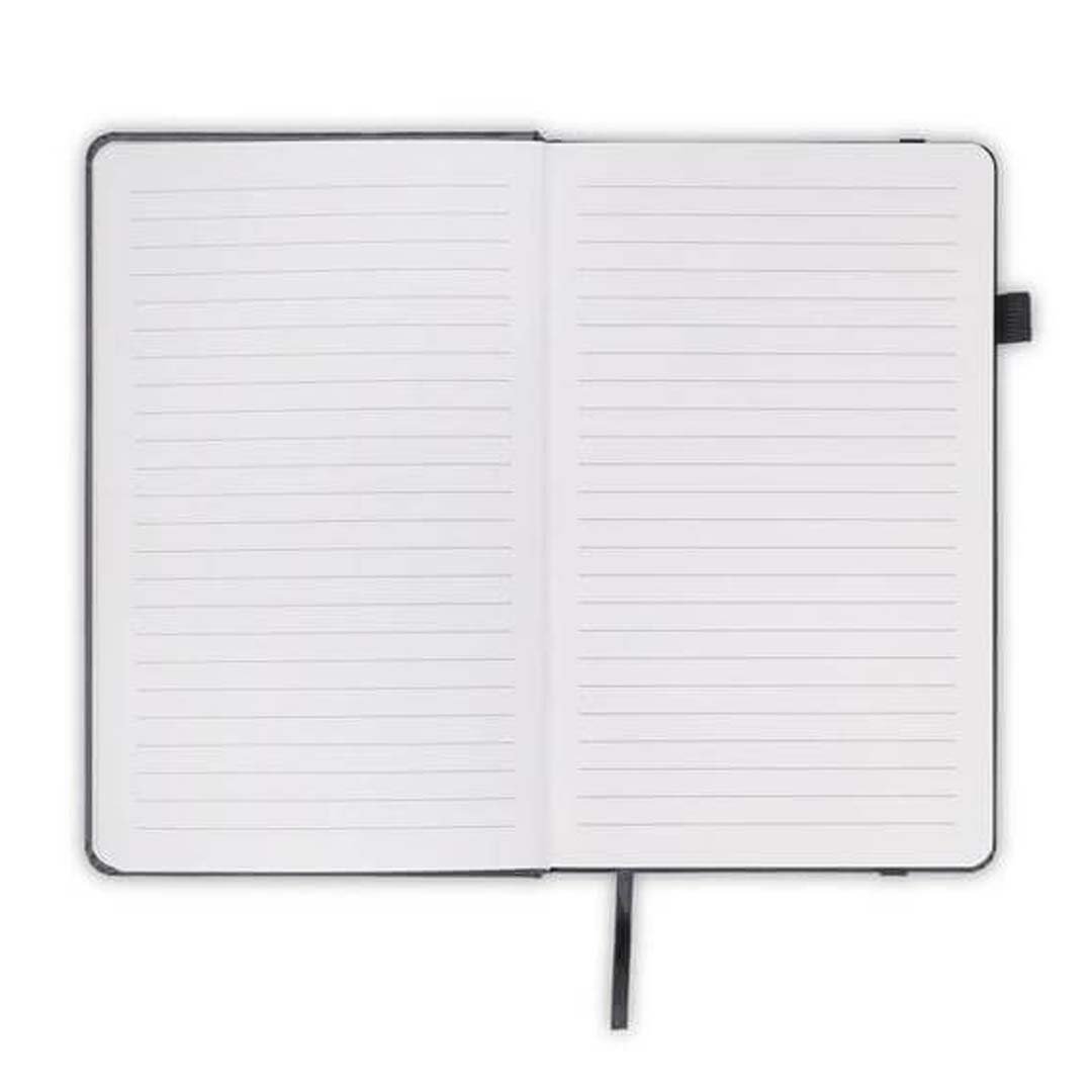 FAROE - Santhome A5 PU Hard Cover Notebook with Pen Loop - Black - Image 3