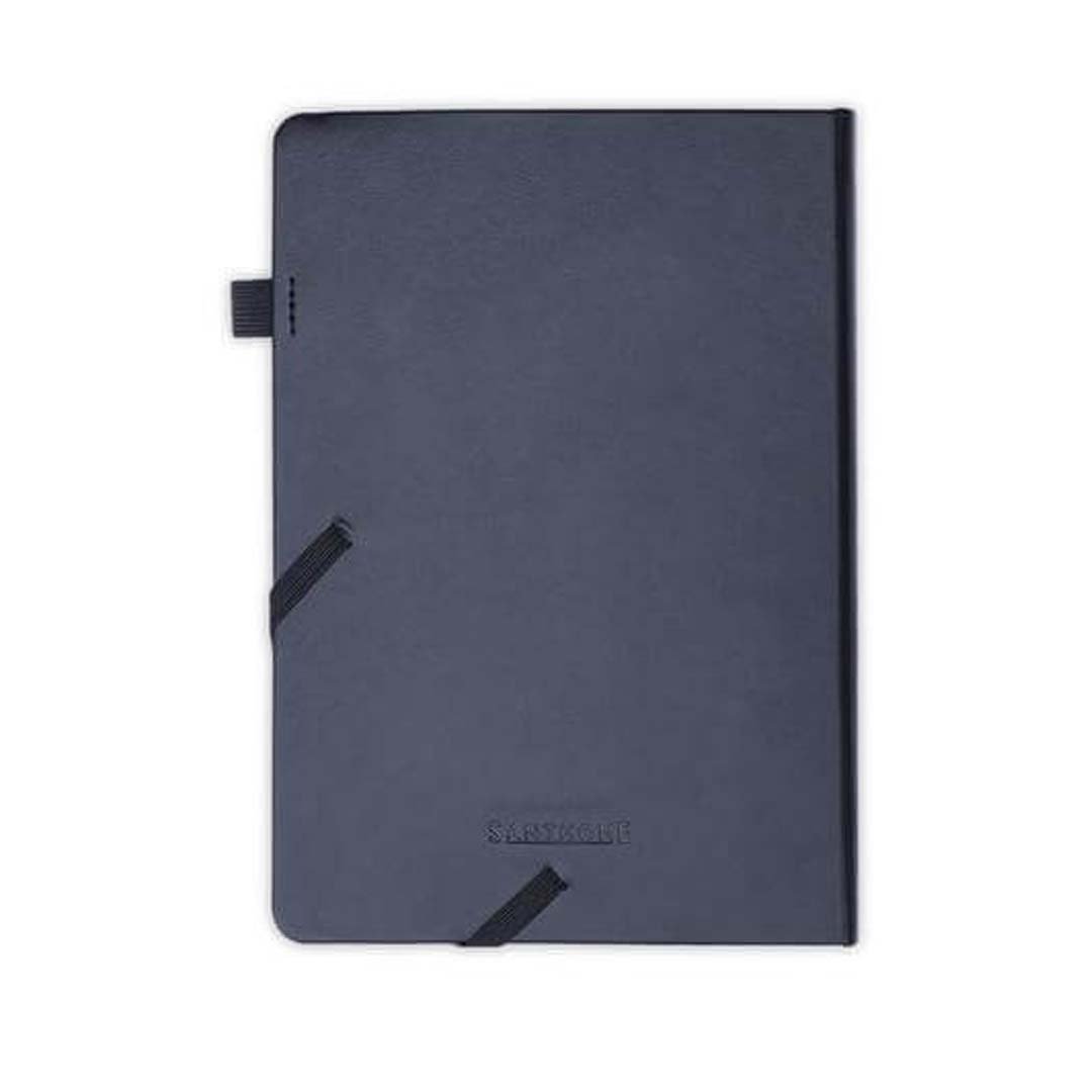 FAROE - Santhome A5 PU Hard Cover Notebook with Pen Loop - Black - Image 4