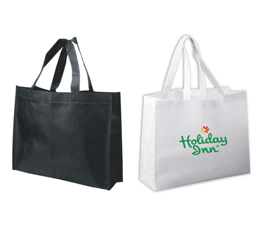 Non-woven Shopping Bag Horizontal - Black - Image 2