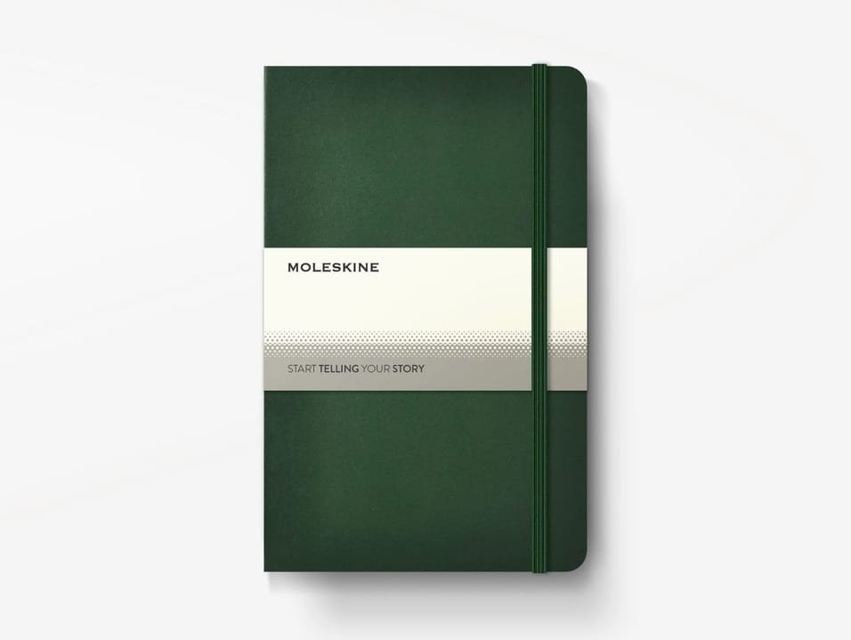 Moleskine Classic Large Ruled Hard Cover Notebook Myrtle Green