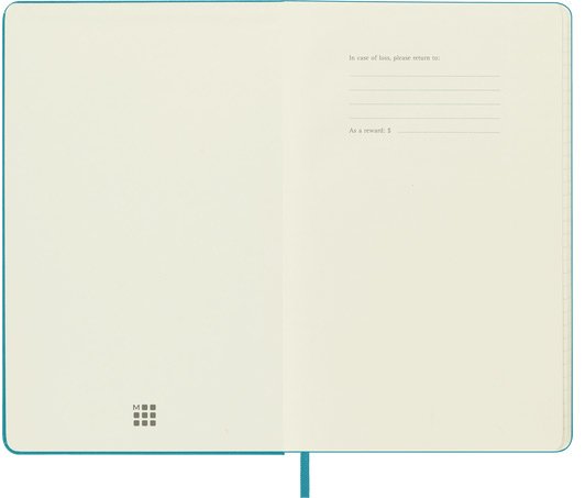 Moleskine Classic Large Ruled Hard Cover Notebook - Reef Blue - Image 6
