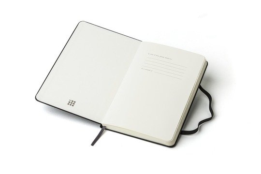Moleskine Hard Cover, Medium Size Ruled Notebook - Black - Image 4