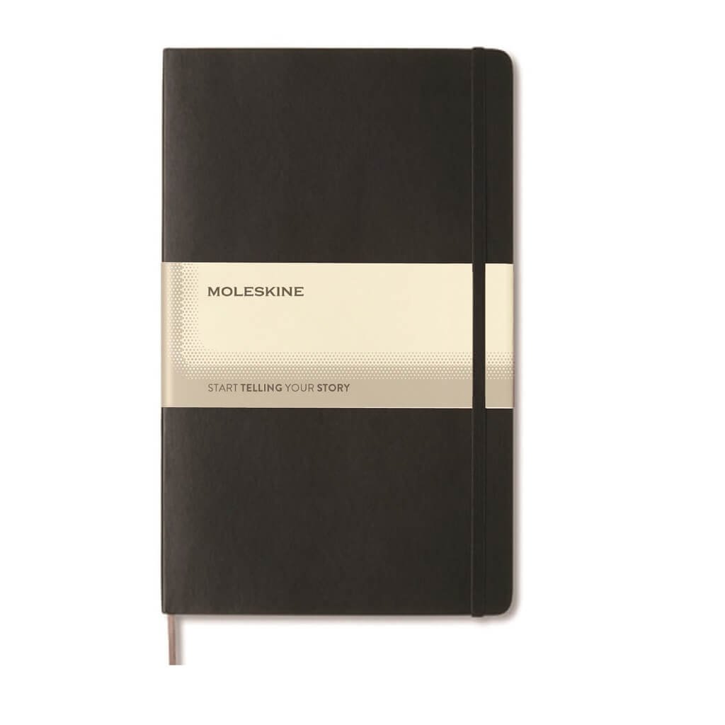 Moleskine Hard Cover, Medium Size Ruled Notebook Black