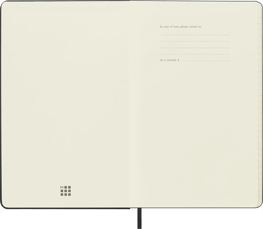 Moleskine Hard Cover, Medium Size Ruled Notebook - Black - Image 3
