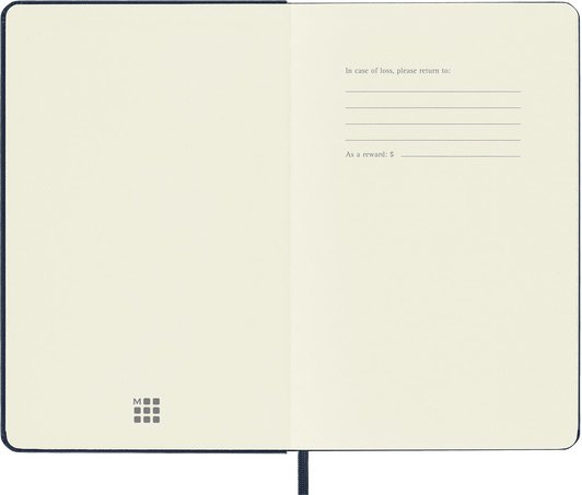 Moleskine Classic Medium Ruled Hard Cover Notebook - Navy Blue - Image 4
