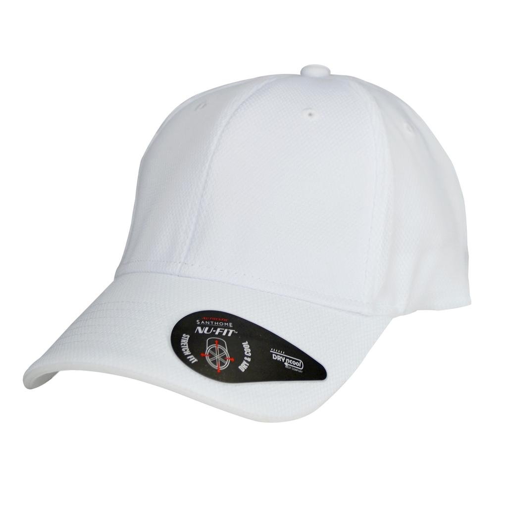 Nu-Fit® Performance Stretch-Fitted Cap White / White