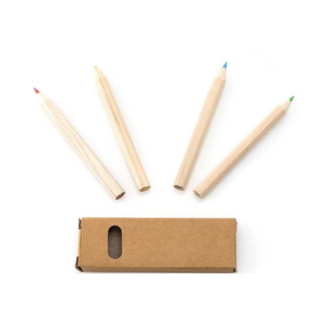 Set of 4 Wooden Pencils With Hexagonal Body - Image 3
