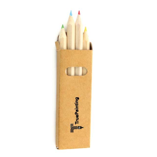 Set of 4 Wooden Pencils With Hexagonal Body - Image 2