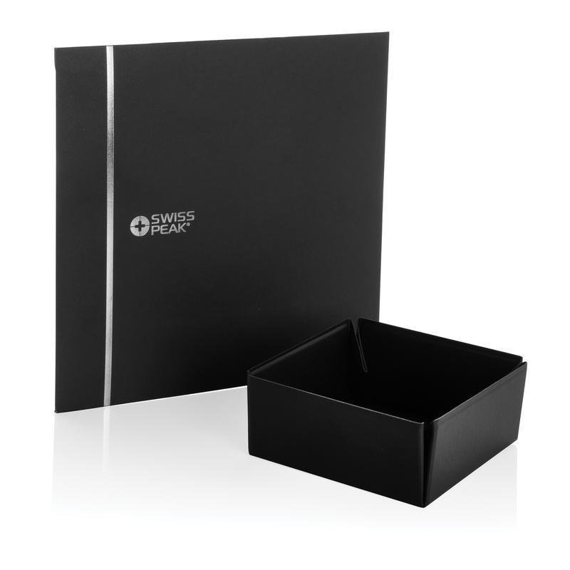 Swiss Peak® RCS Recycled PU Foldable Magnetic Storage Tray Black
