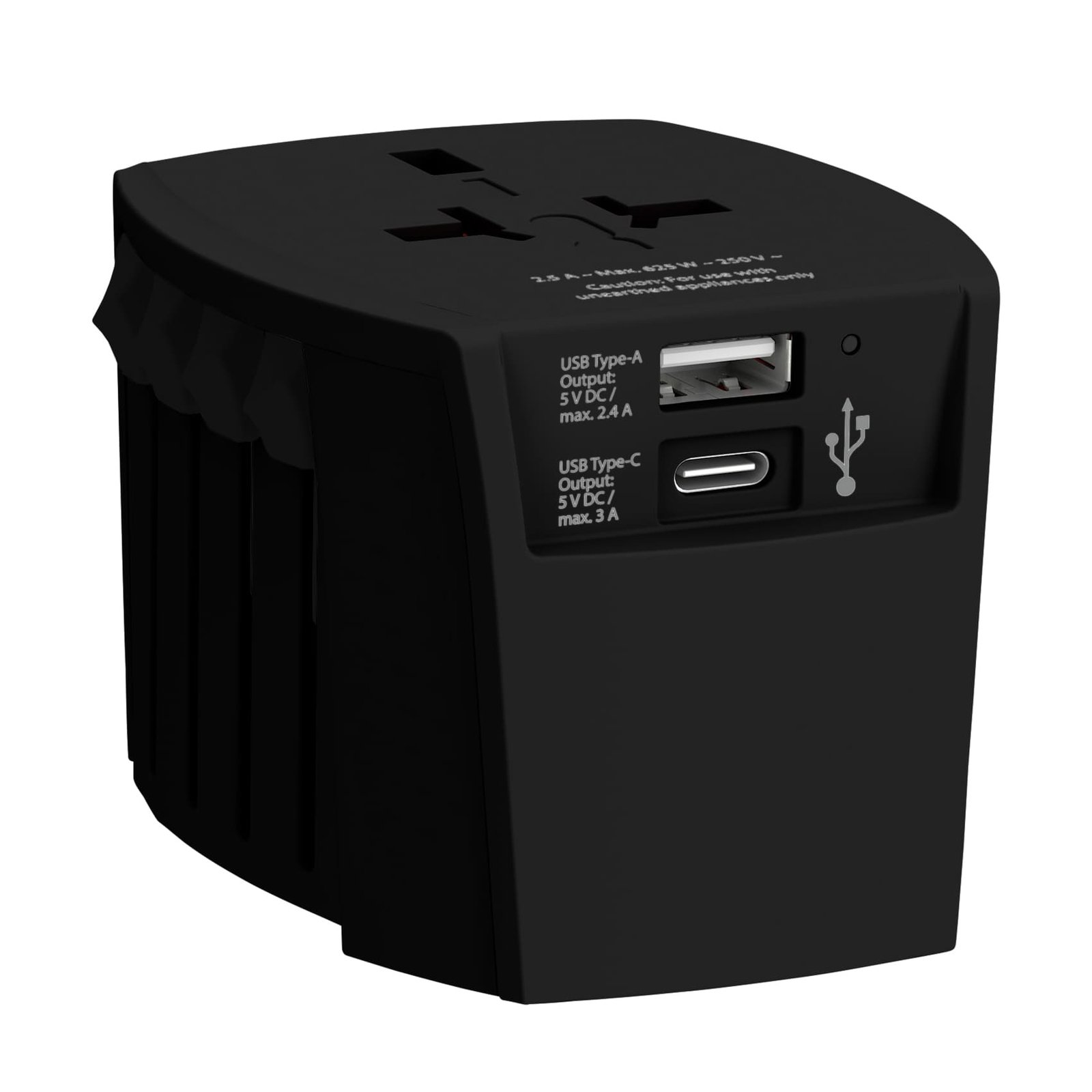 SKROSS World Travel Adapter MUV USB (AC) - USB & Type C ports - Black - Image 3