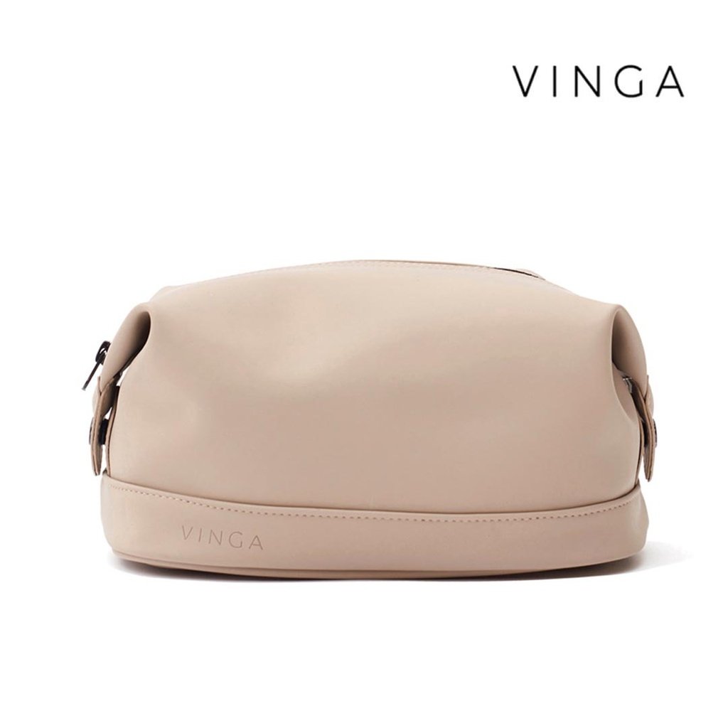 VINGA Baltimore Wash Bag Beige