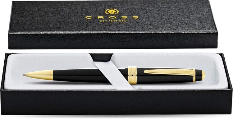 Cross Bailey Light™ Polished Black Resin and Gold Tone Ballpoint Pen - Image 5