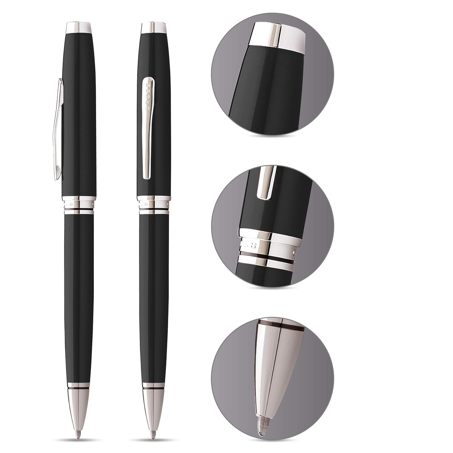 Cross Coventry Black Lacquer with Polished Chrome Appointments Ballpoint Pen - Image 3