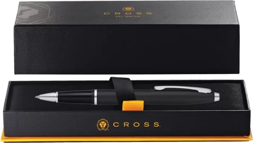 Cross Calais™ Matte Black with Polished Chrome Appointments Selectip Rollerball Pen (Blue Ink) - Image 5